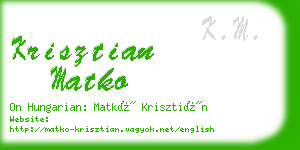 krisztian matko business card